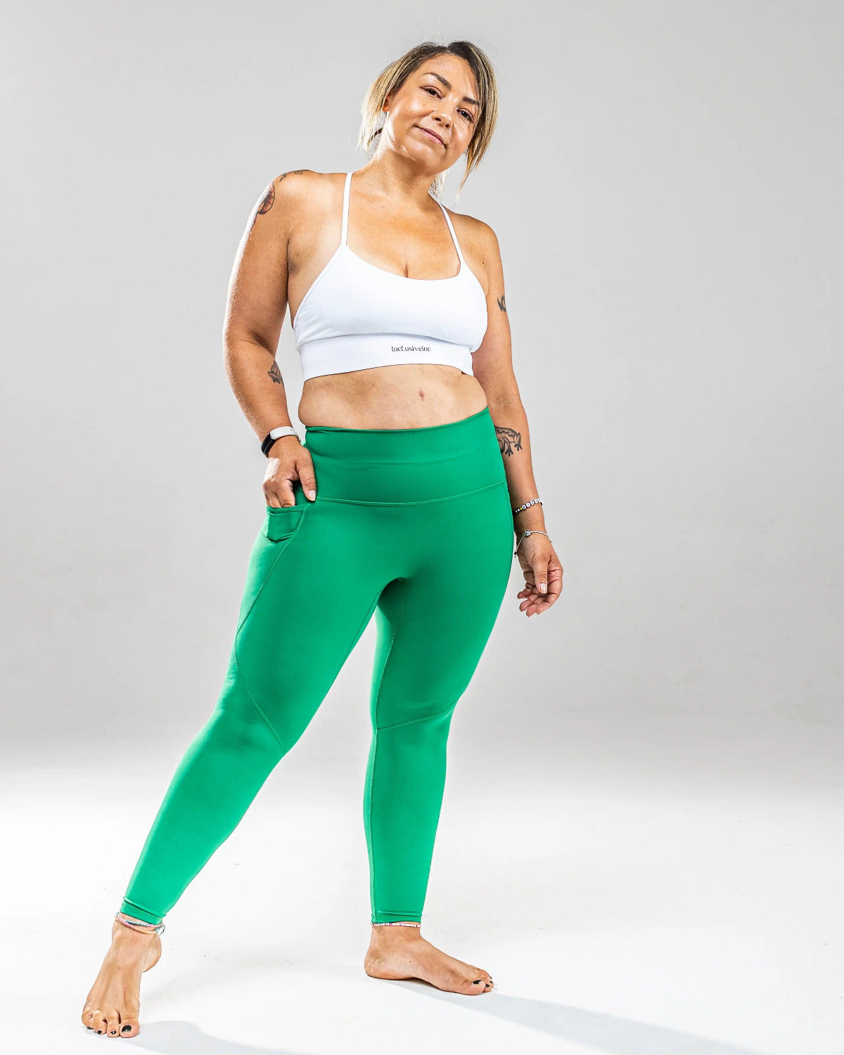 Active Green Leggings with Pockets Incl.usiveinc - Premium Activewear