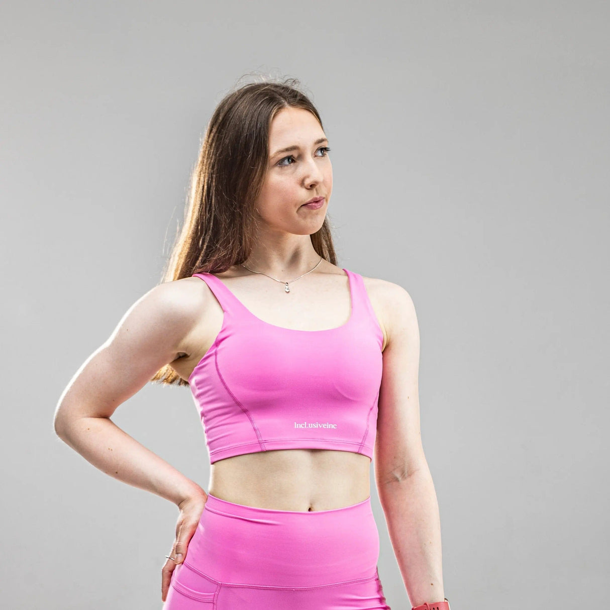 Active Peony Pink Sports Bra Incl.usiveinc - Premium Activewear