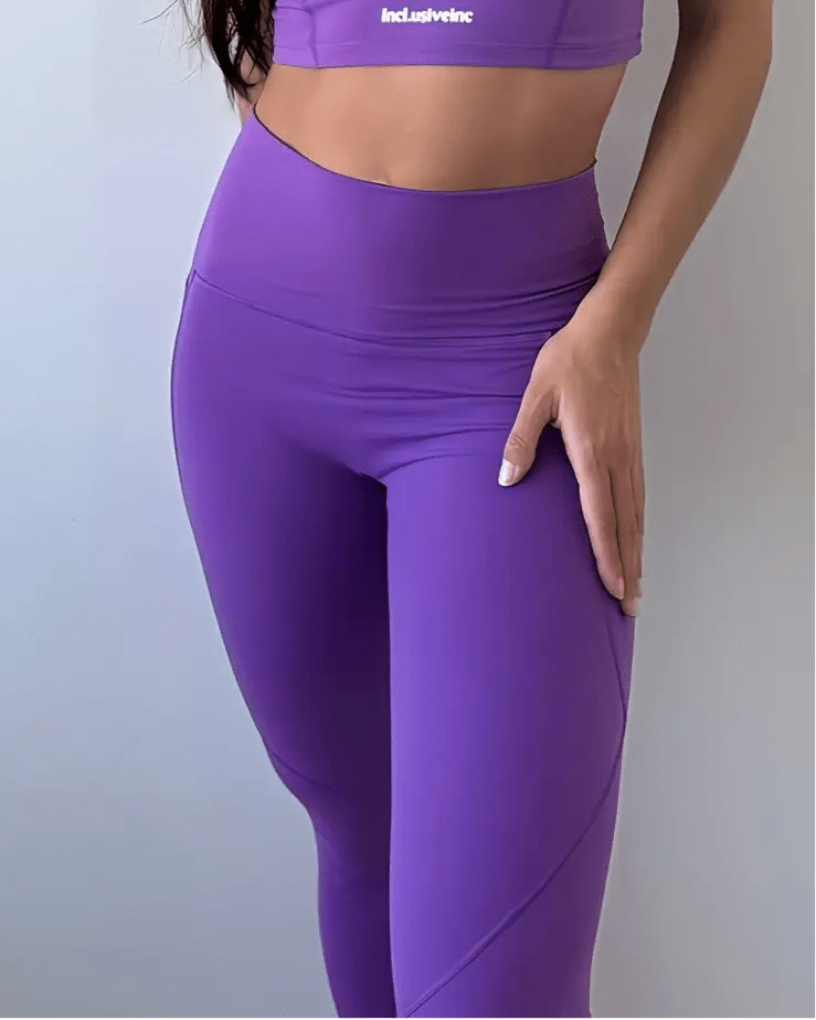Active Purple Leggings with Pockets Incl.usiveinc - Premium Activewear