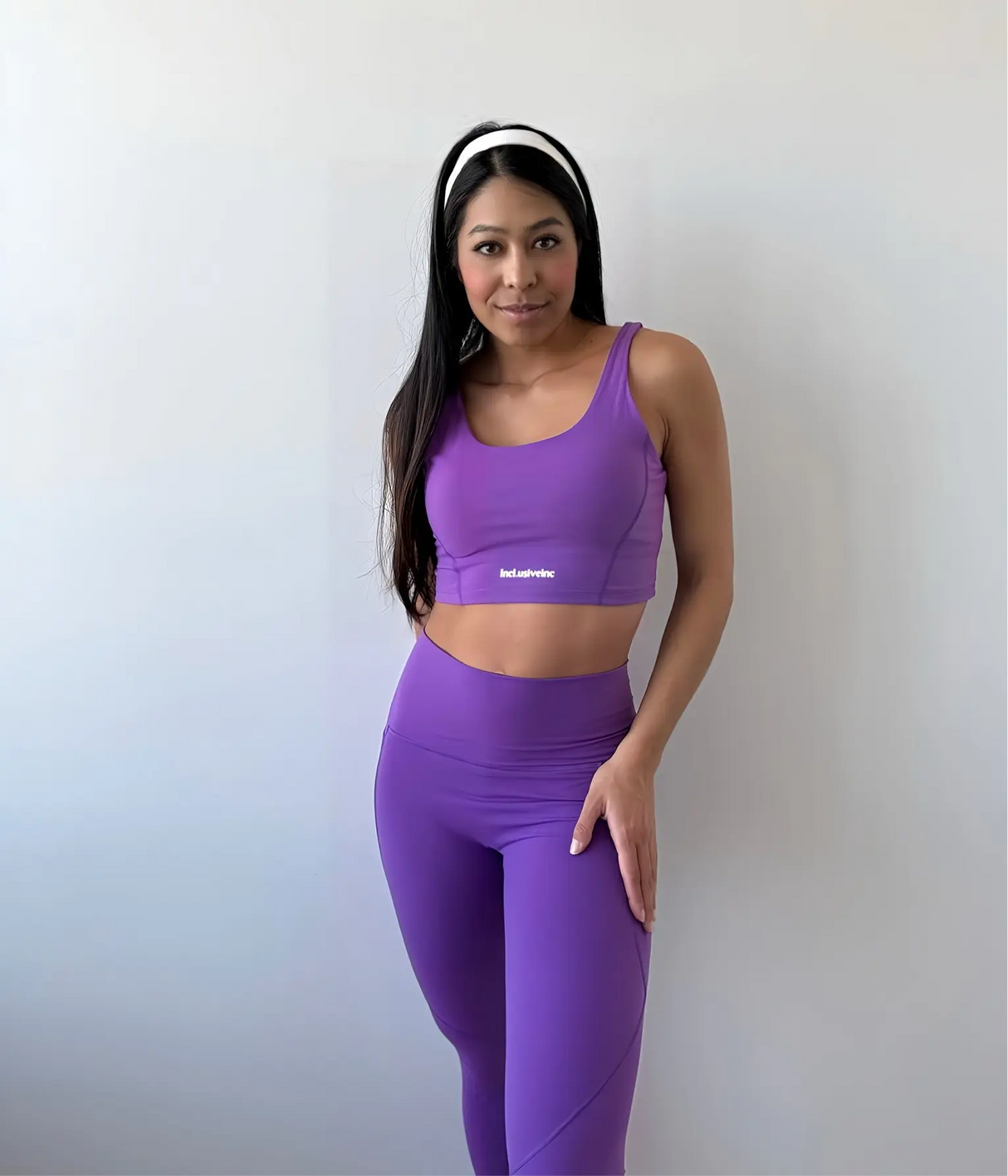 Active Purple Leggings with Pockets Incl.usiveinc - Premium Activewear