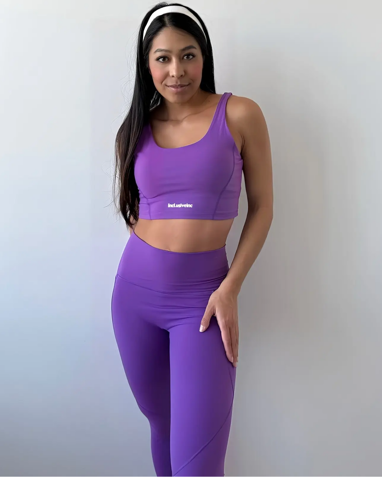 Active Purple Leggings with Pockets Incl.usiveinc - Premium Activewear