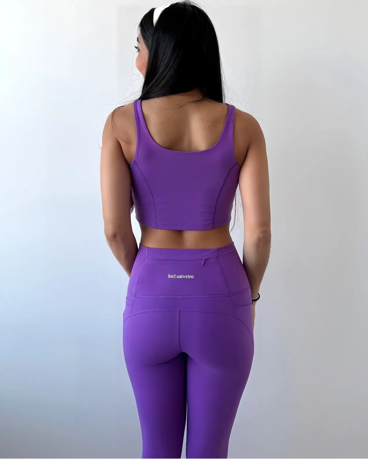 Active Purple Leggings with Pockets Incl.usiveinc - Premium Activewear