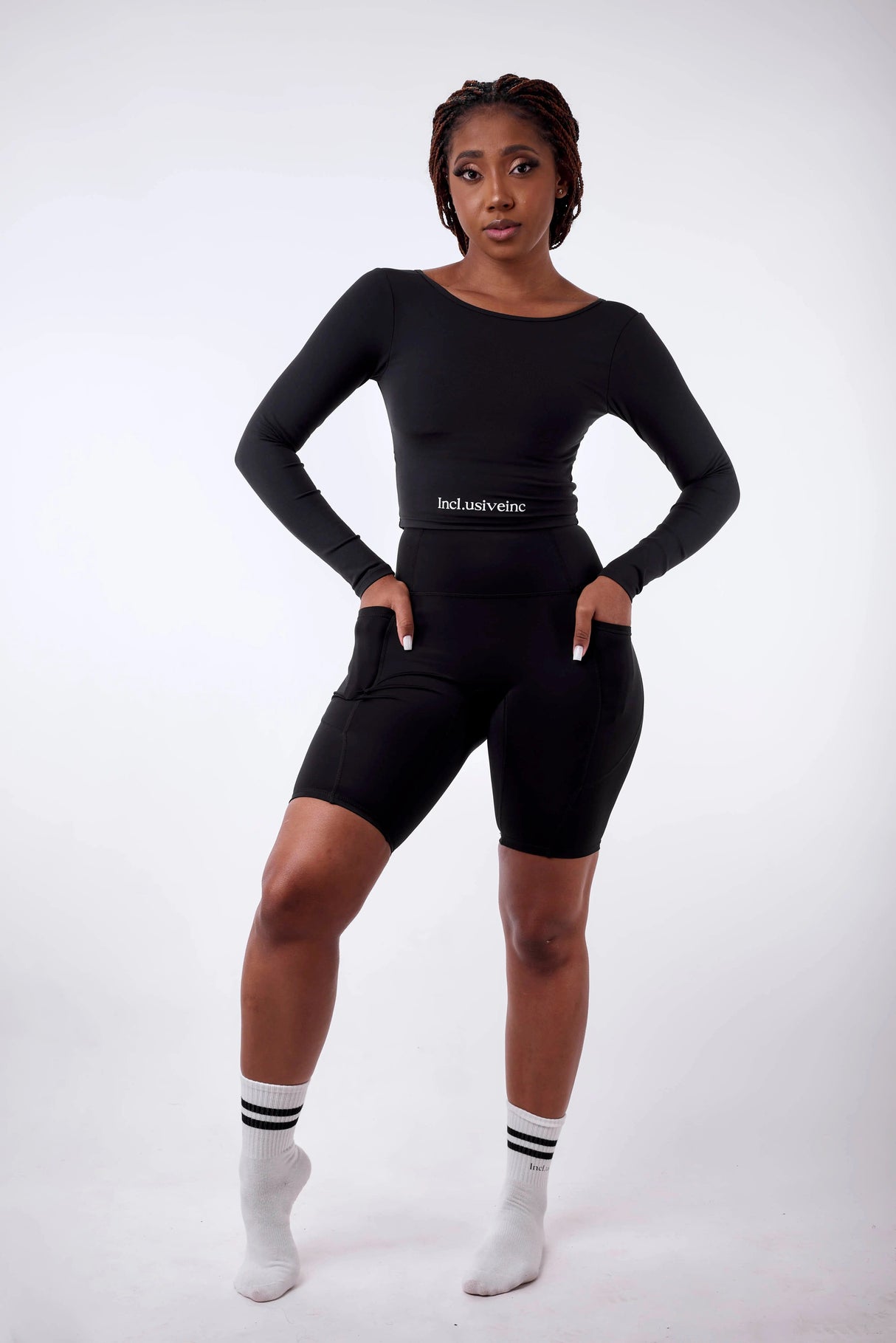 Black Strappy Crop Top