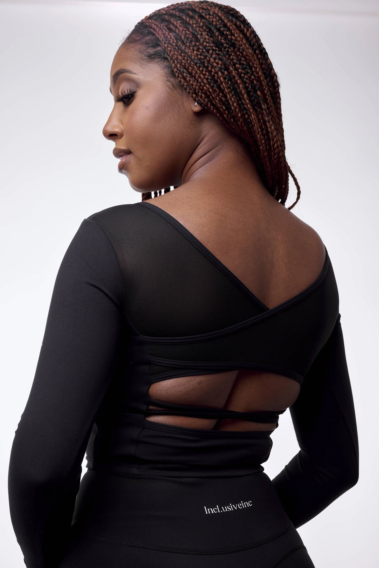 Black Strappy Crop Top