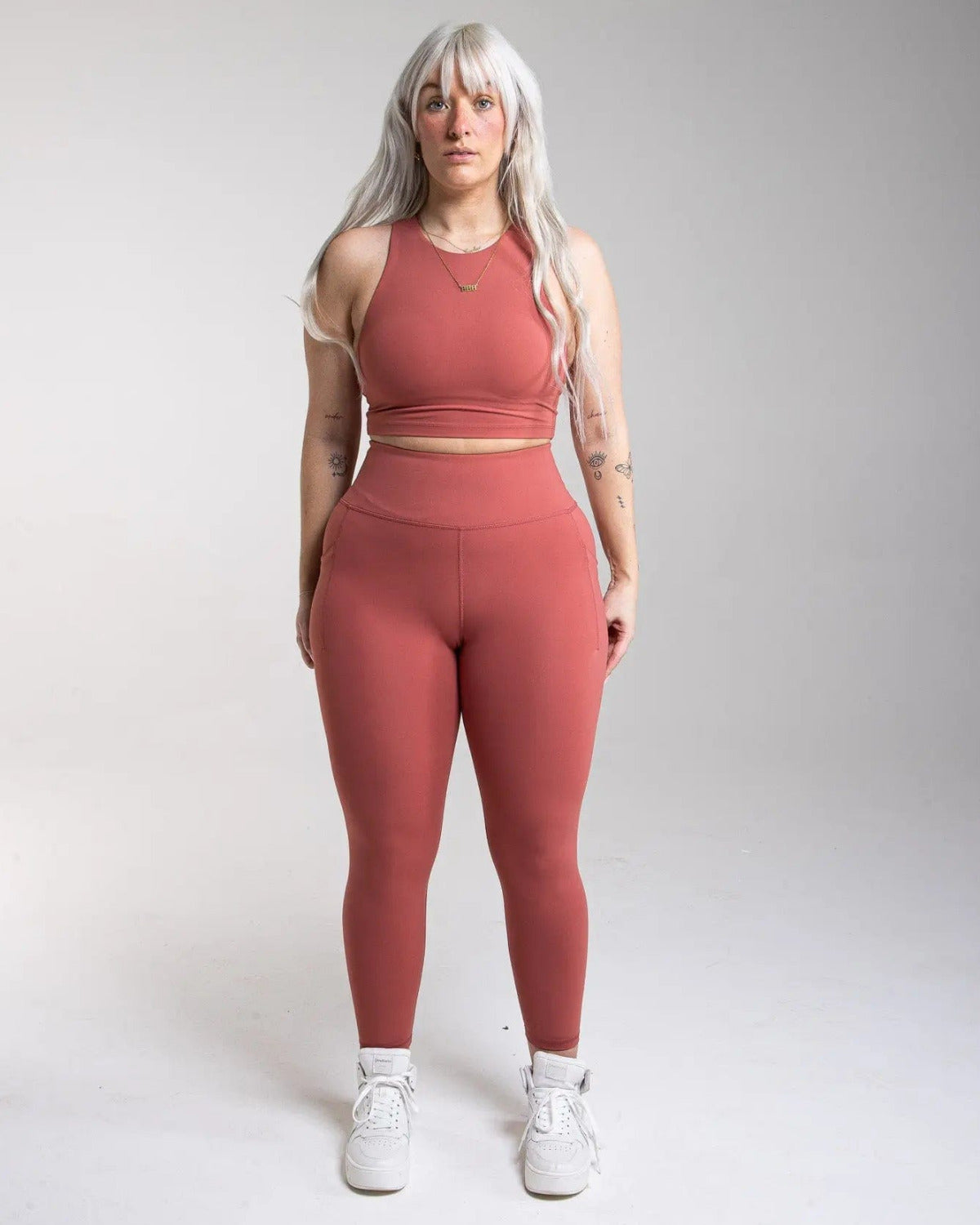 All-Lift Coral High Waist Leggings with Pockets Incl.usiveinc - Premium Activewear