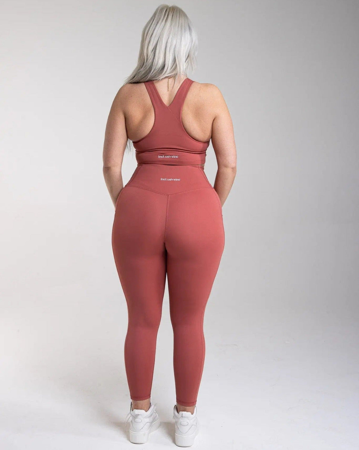 All-Lift Coral High Waist Leggings with Pockets Incl.usiveinc - Premium Activewear