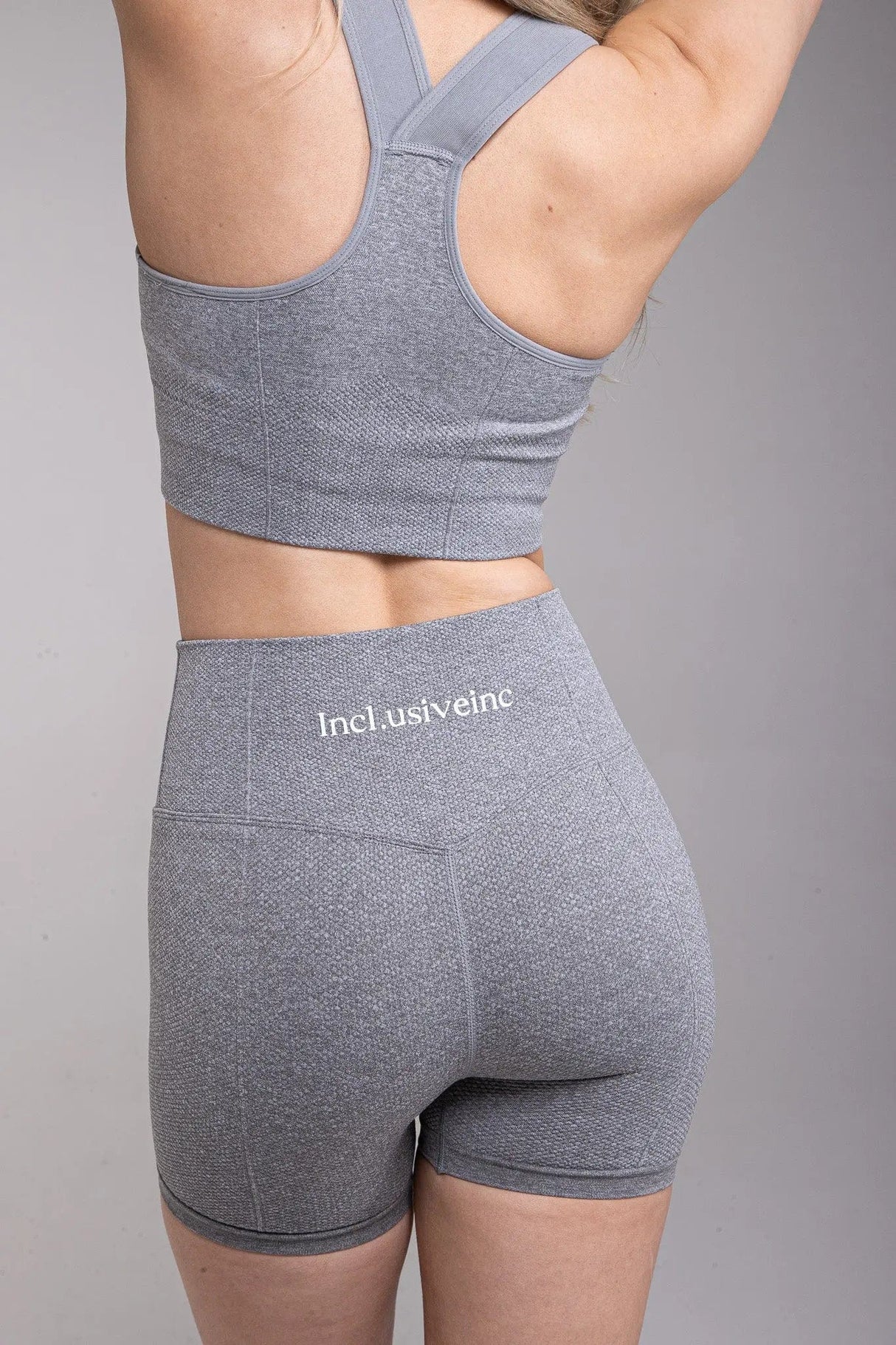 All-Lift Grey Warm High-Waist Shorts My Store