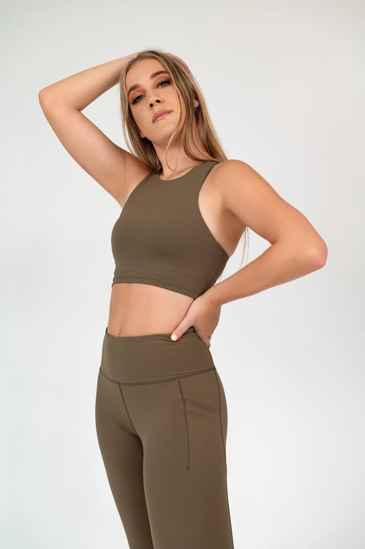 Khaki Sports Bra