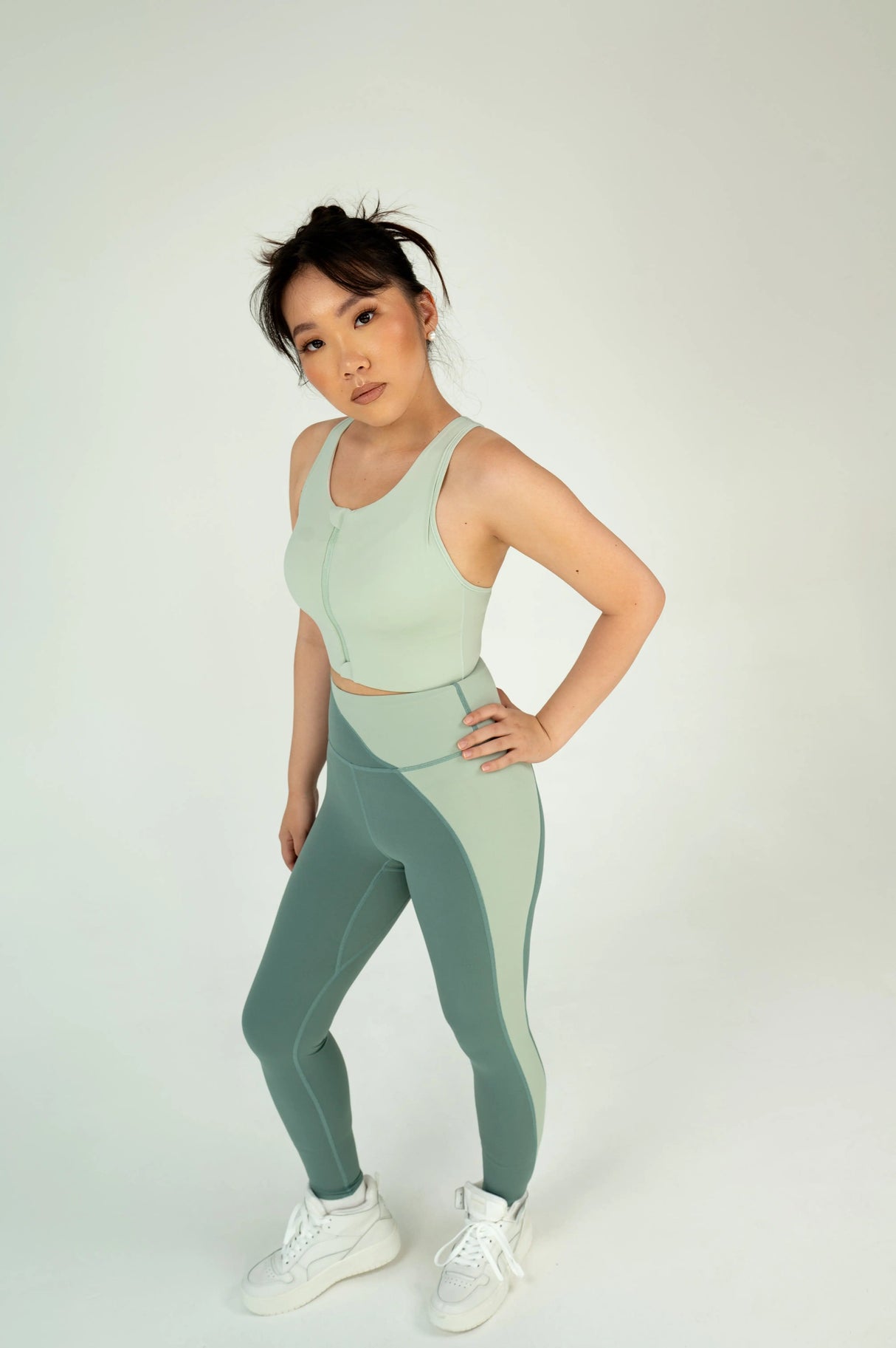 Mint Duo Colour High Waist Leggings
