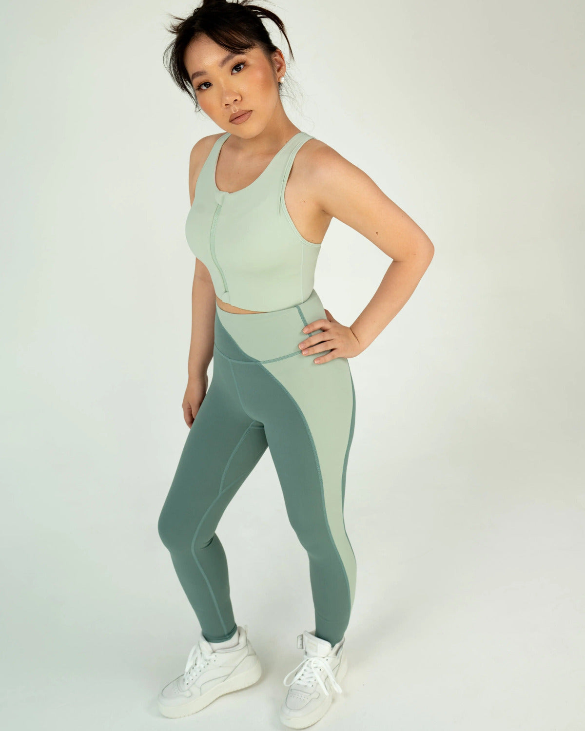 Mint Duo Colour High Waist Leggings
