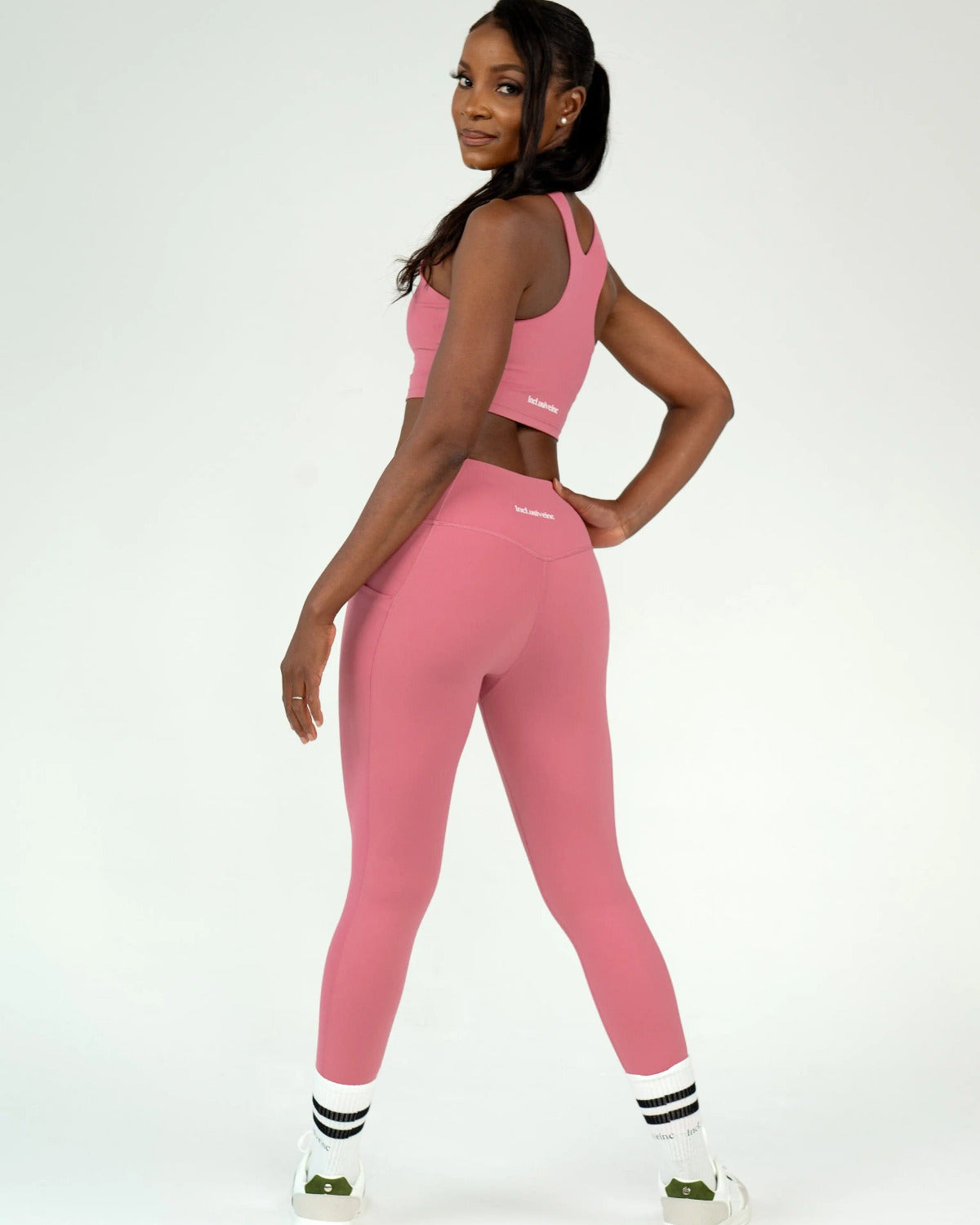Pink Posh High Waist Leggings with Pockets