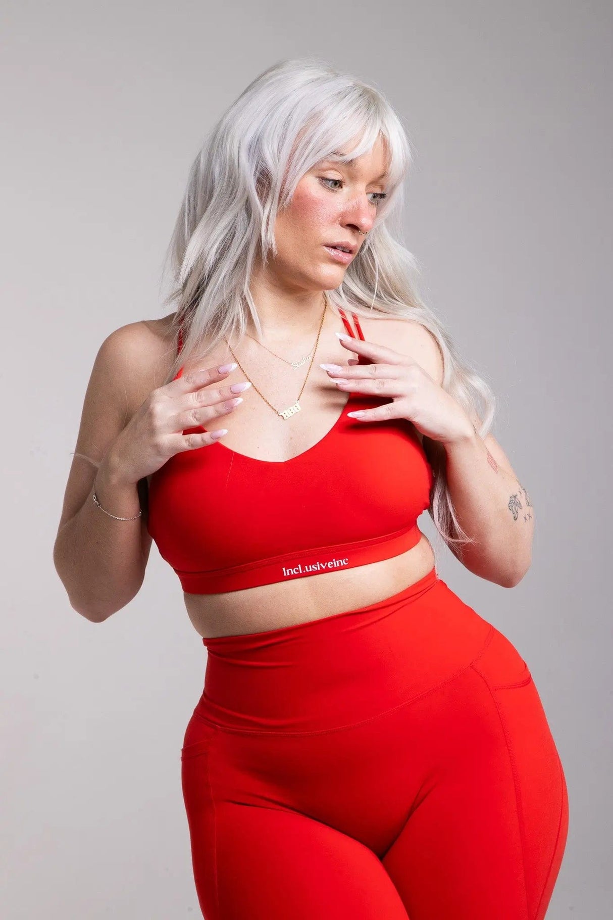 All-Lift Red training Sports Bra Incl.usiveinc - Premium Activewear