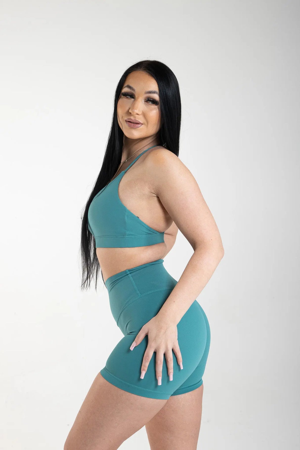 All-Lift Teal High Waist Shorts Incl.usiveinc - Premium Activewear