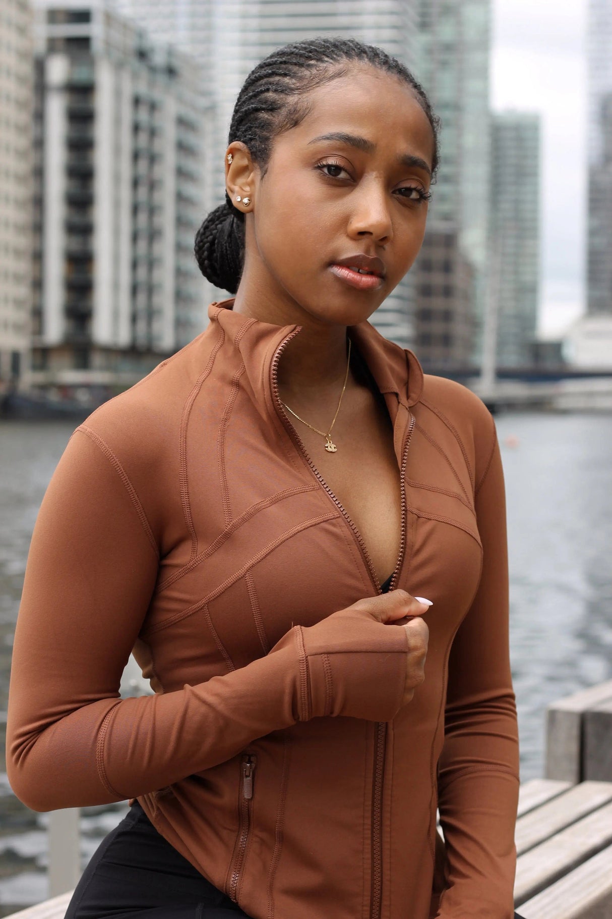 All-lift Brown Slimline Jacket Incl.usiveinc - Premium Activewear