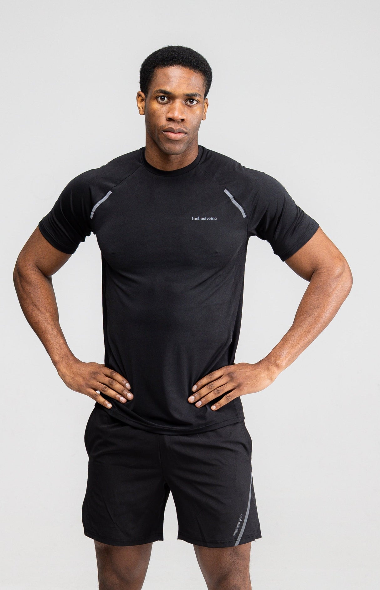 men’s woven training shorts black