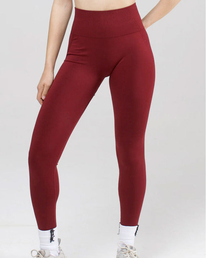 Burgundy seemless leggings