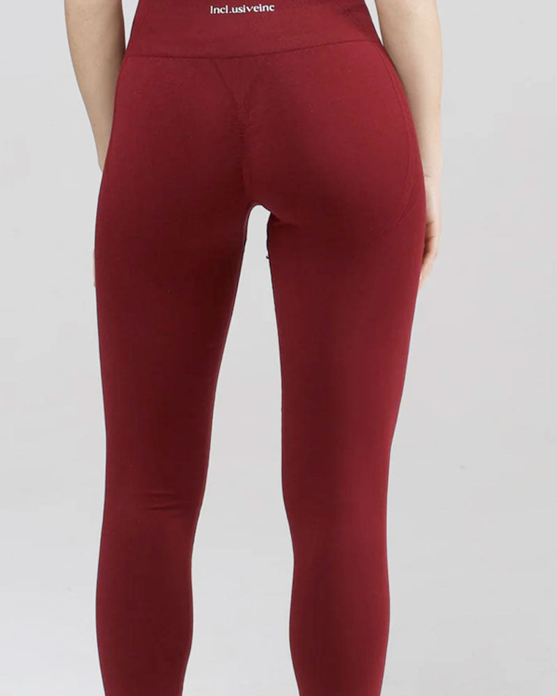 Burgundy seemless leggings