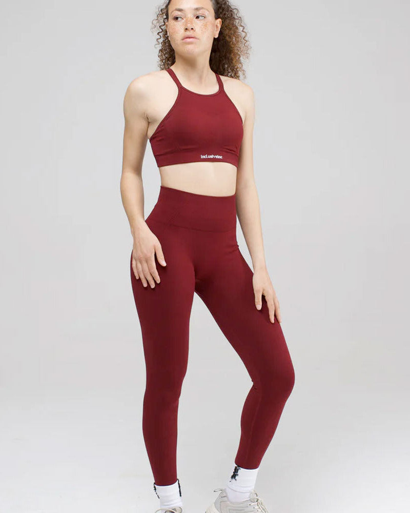 Burgundy seemless leggings