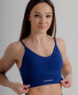 seamless sports bra blue