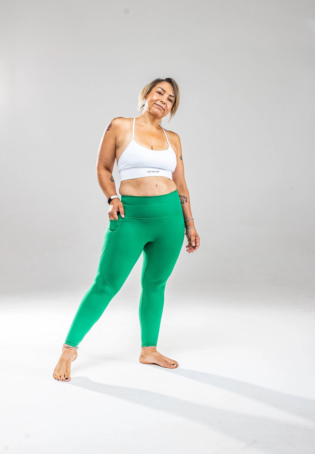 Active Green Leggings with Pockets Incl.usiveinc - Premium Activewear