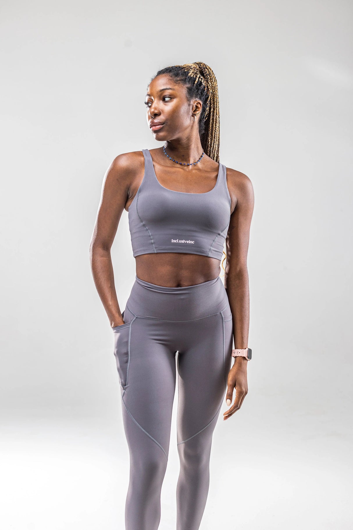 Active Grey Activewear Set Incl.usiveinc - Premium Activewear