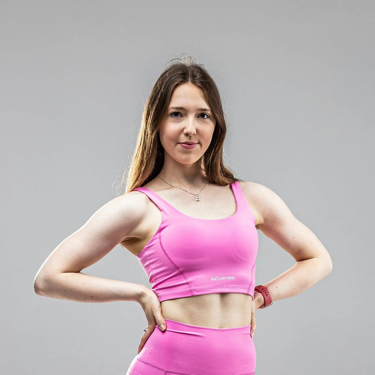 Active Peony Pink Sports Bra Incl.usiveinc - Premium Activewear