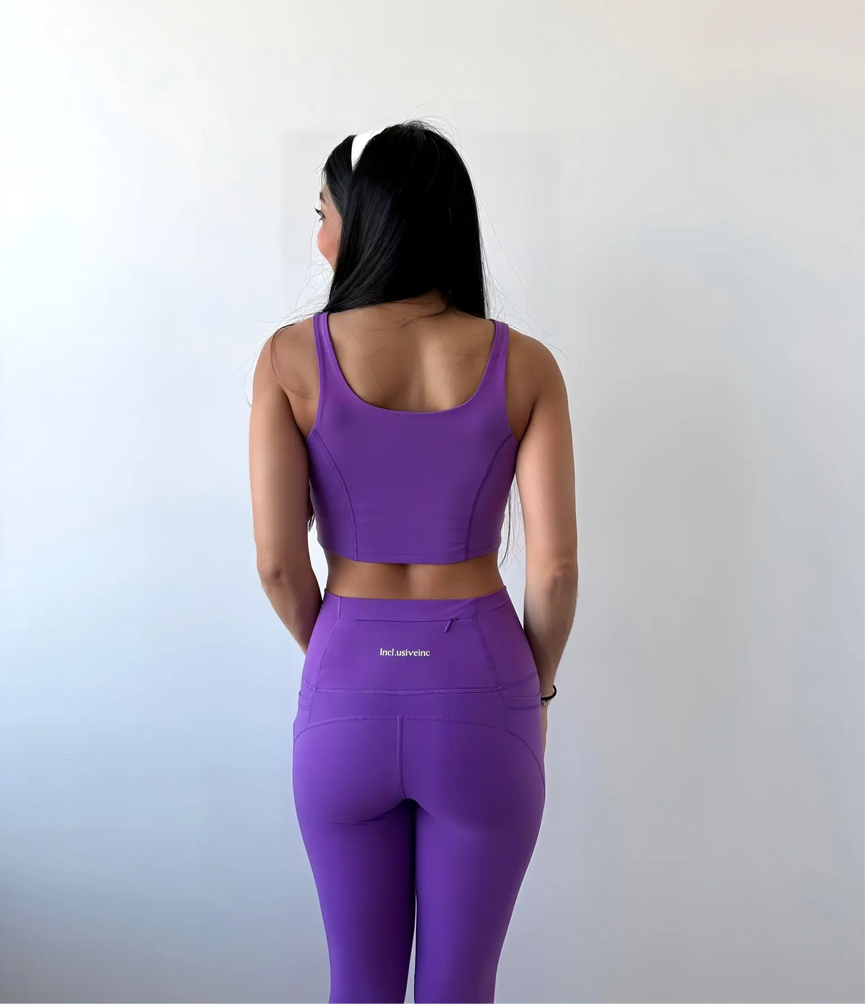 Active Purple Leggings with Pockets Incl.usiveinc - Premium Activewear