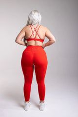 Active Red  Leggings with Pockets Incl.usiveinc - Premium Activewear
