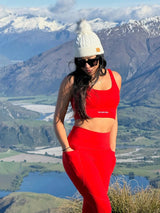 Active Red  Leggings with Pockets Incl.usiveinc - Premium Activewear