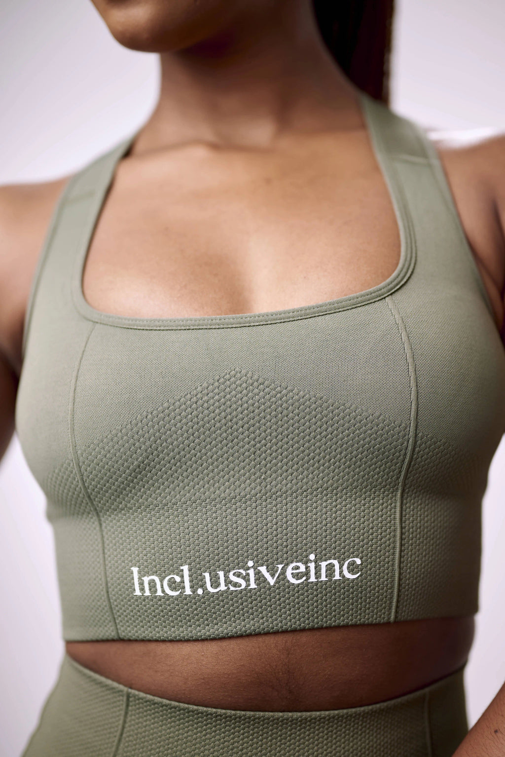Army Green Warm Sports Bra