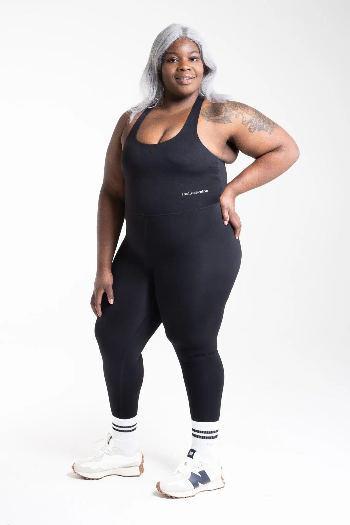 All-Lift Black Cross-Back Long Unitard  Squat Proof Incl.usiveinc - Premium Activewear