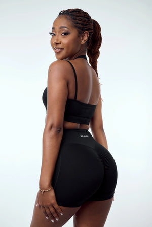 Black Scrunch Bum Shorts