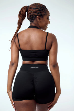  Black Scrunch Bum Shorts