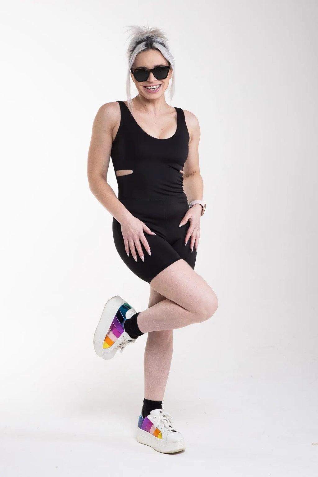 All-Lift Black Short Jump suit
