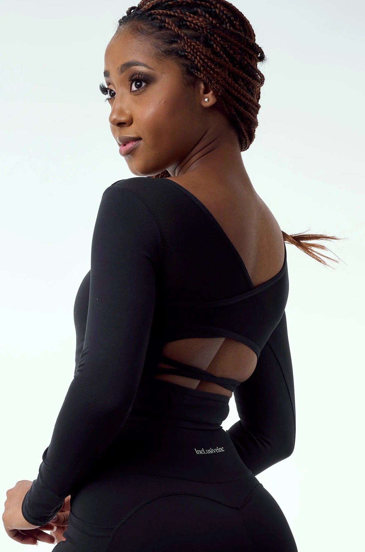 Black Strappy Crop Top