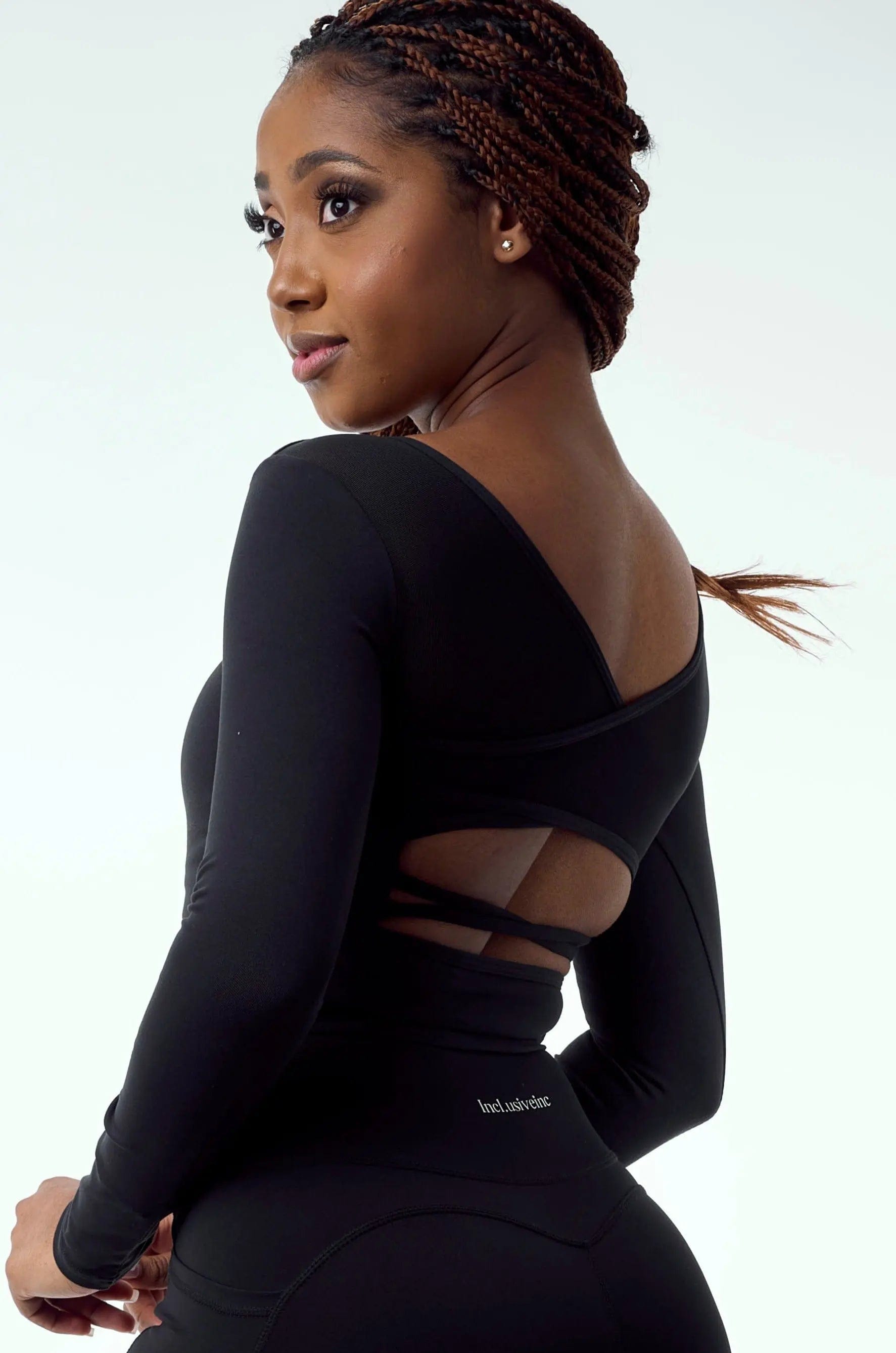 Black Strappy Crop Top