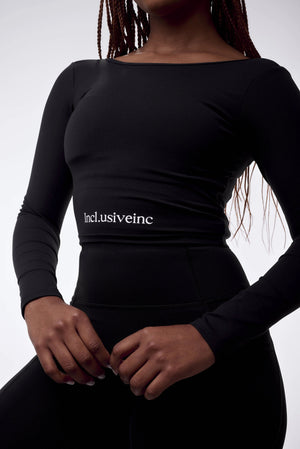 Black Strappy Crop Top