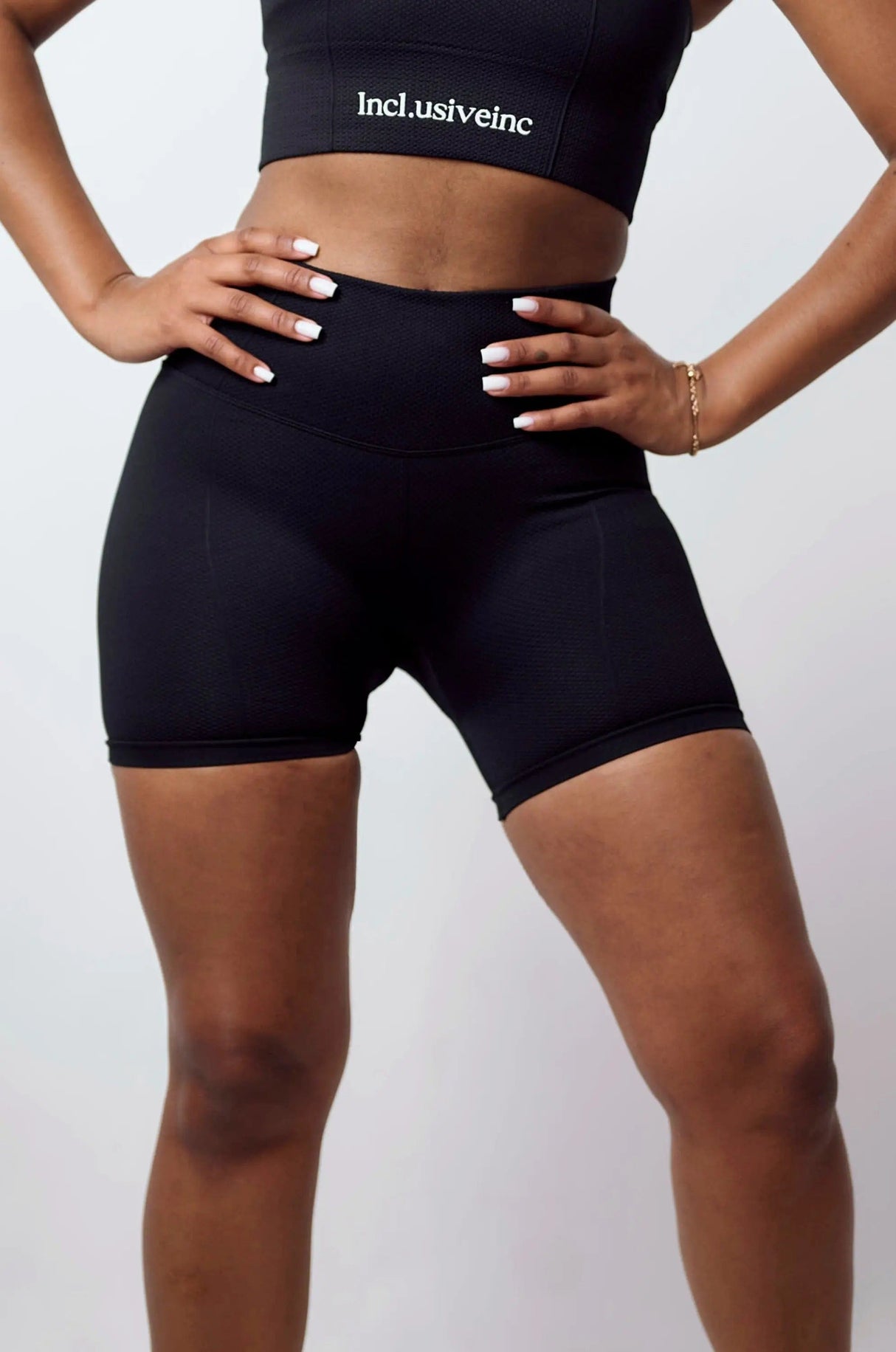 Black Warm High-Waist Shorts