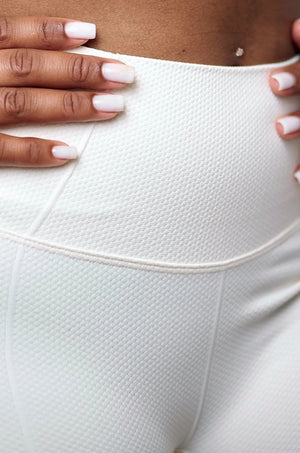 Cream Warm High-Waist Shorts