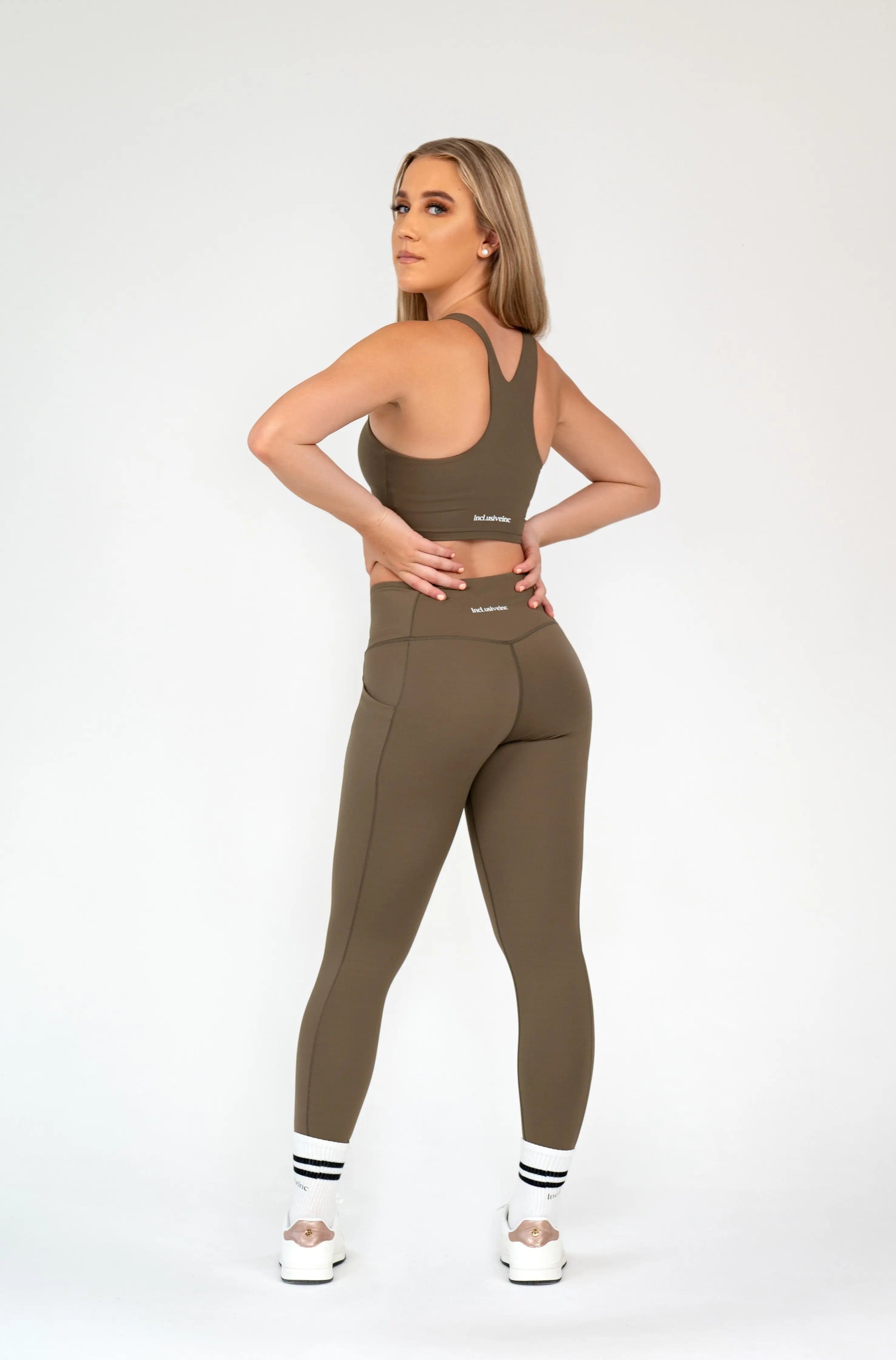 Khaki Sports Bra