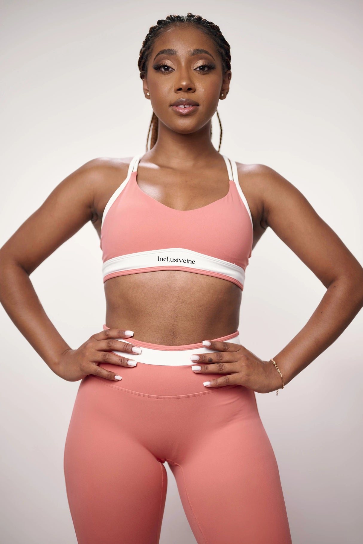Light Coral Contour Sports Bra