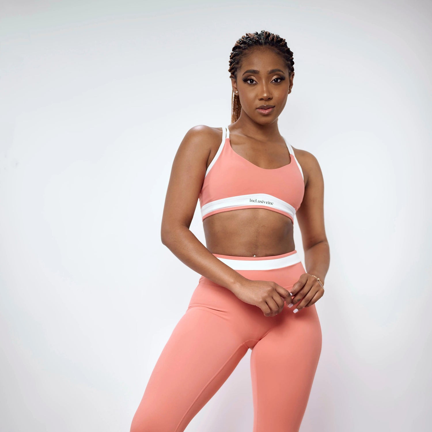 Light Coral Contour Sports Bra