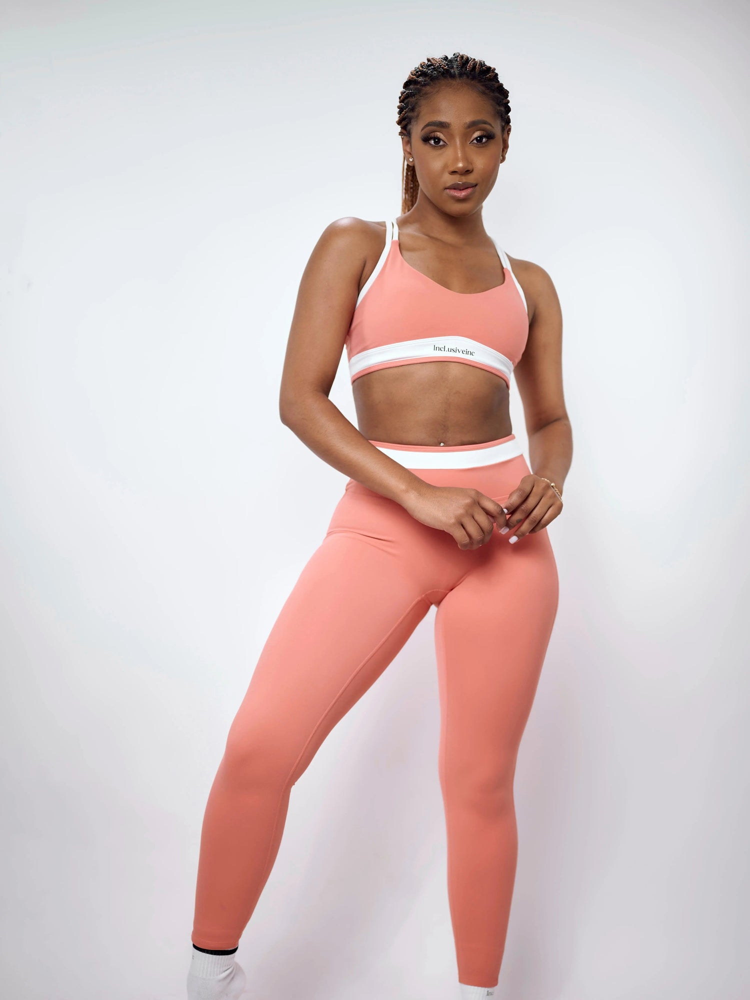 Light Coral Contour Sports Bra