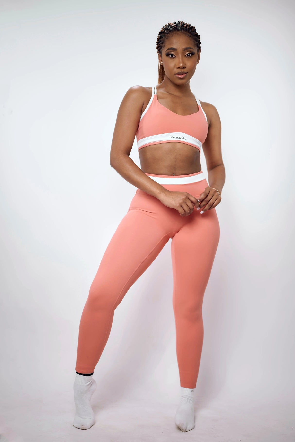 Light Coral Contour Sports Bra