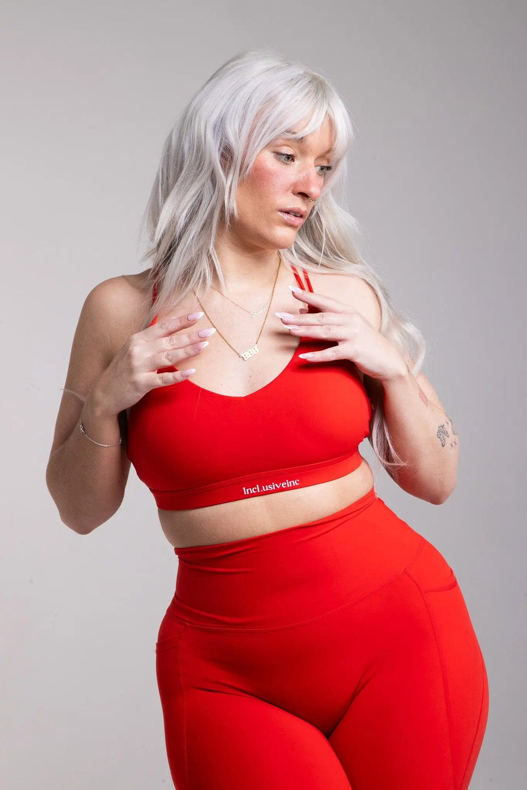 All-Lift Red training Sports Bra Incl.usiveinc - Premium Activewear