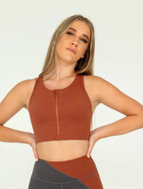 Rouge Zip-Up Sports Bra