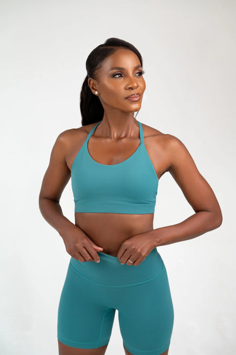 Teal Racer-Back Bra