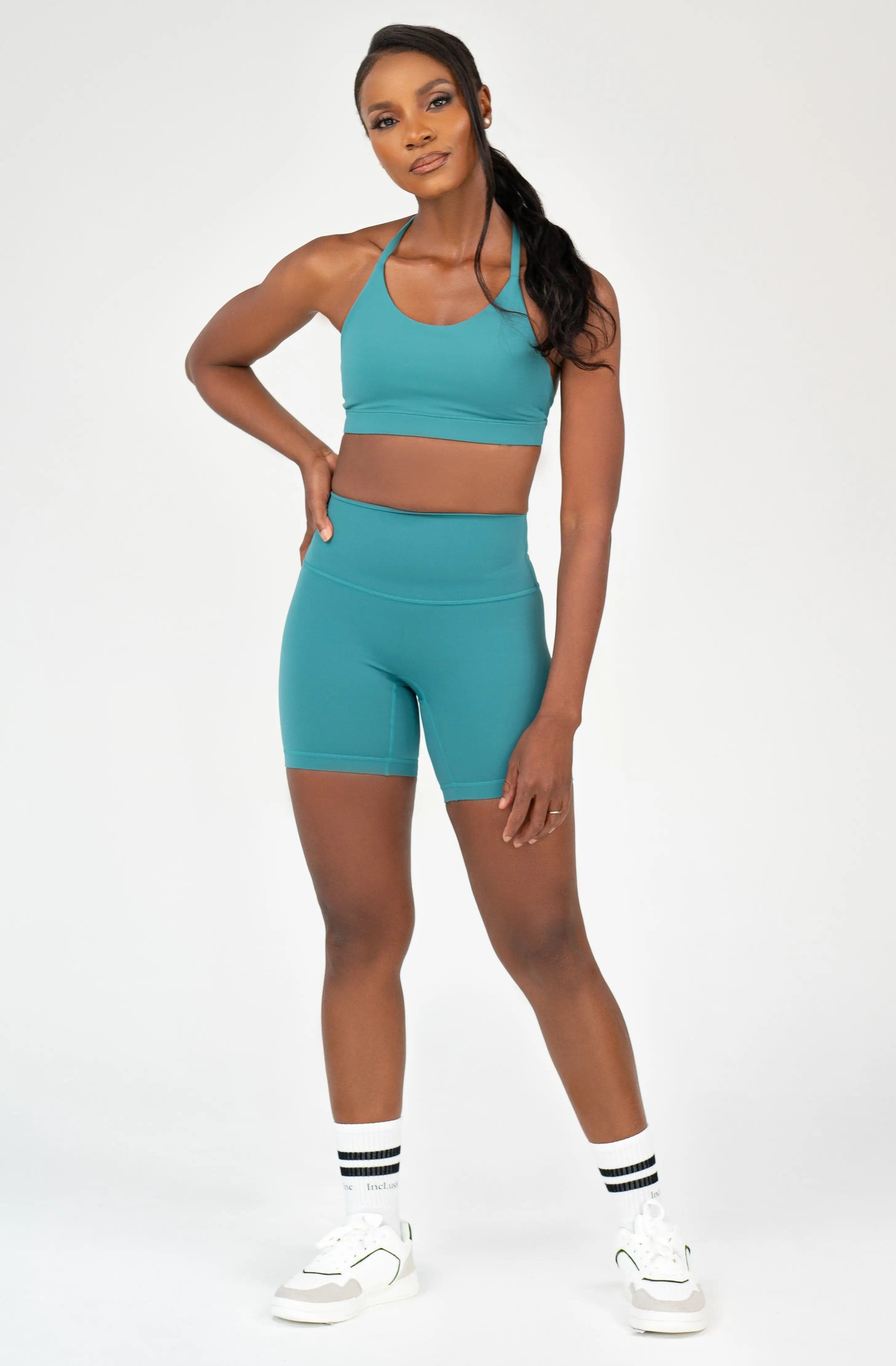Teal Racer-Back Bra
