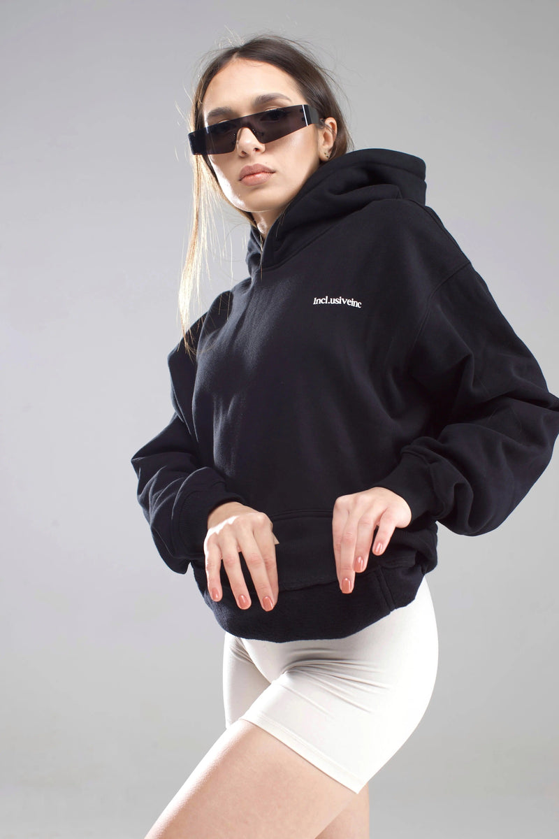 Black Luxe Oversized Hoodie Incl.usiveinc - Premium Activewear