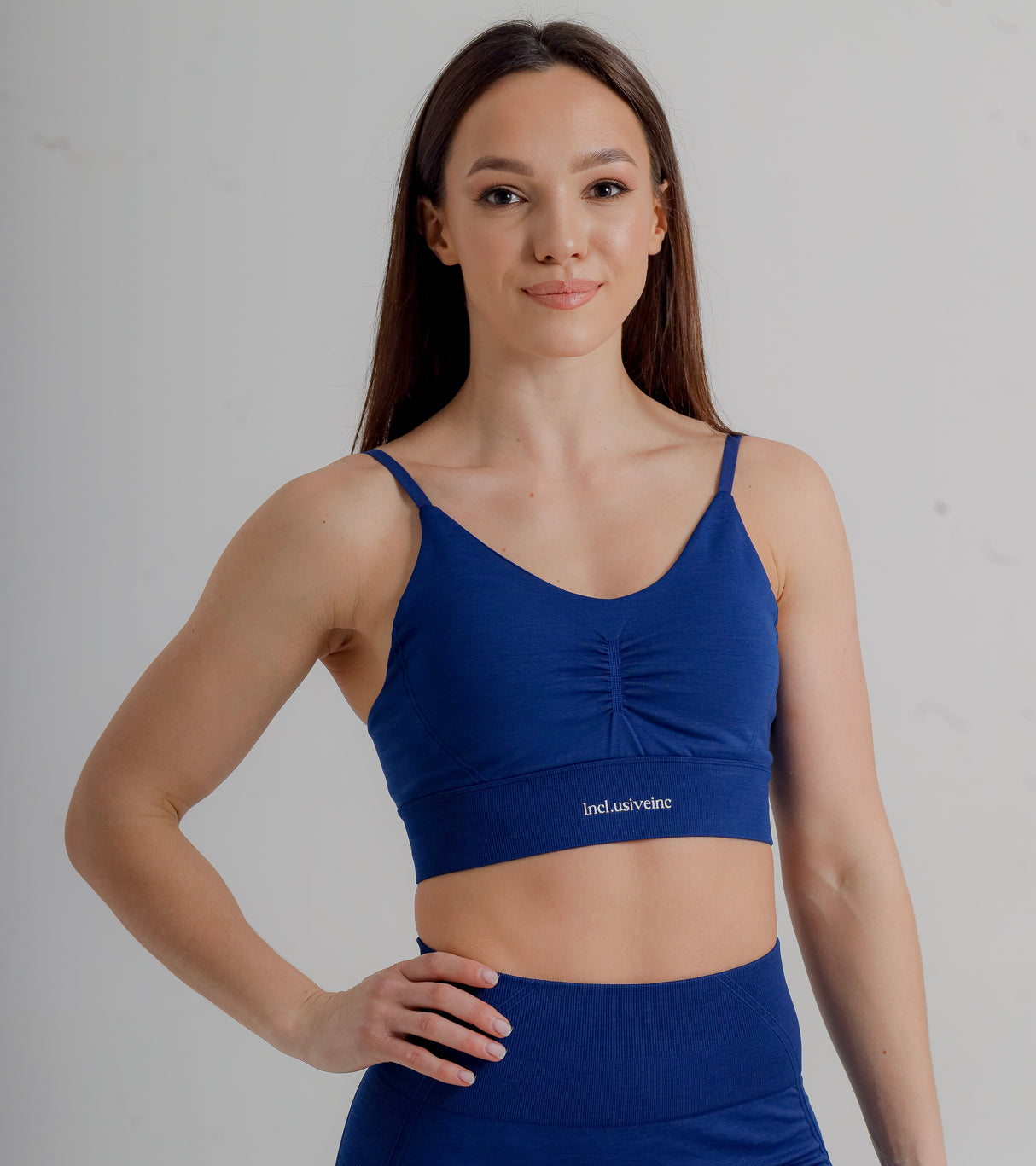 Ocean Blue Seamless Sports Bra